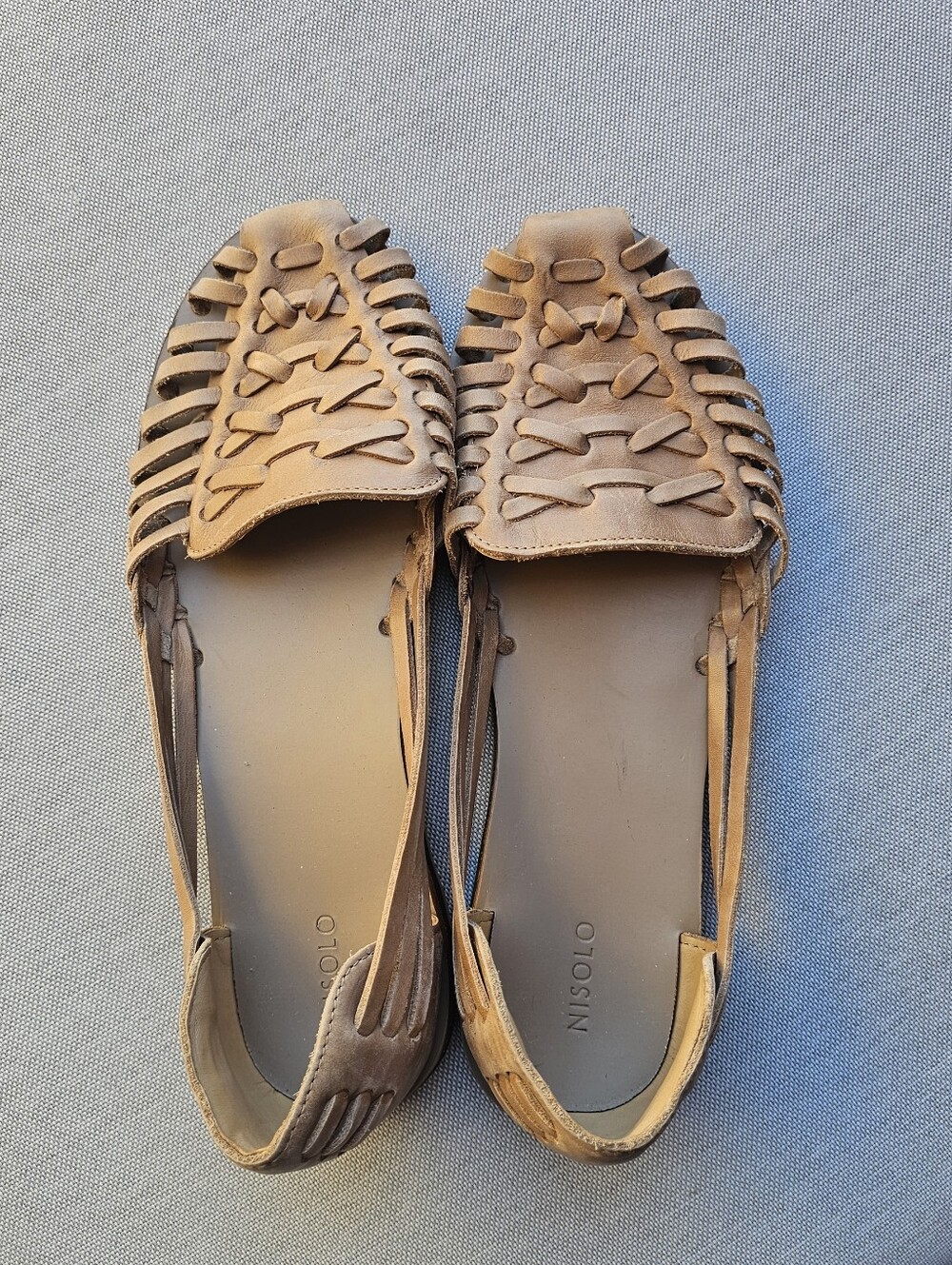 Nisolo Woven Leather Huarache Flats Brown Women’s Size 11